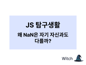 JS 탐구생활 - NaN은 왜 자기 자신과도 다를까? 사진