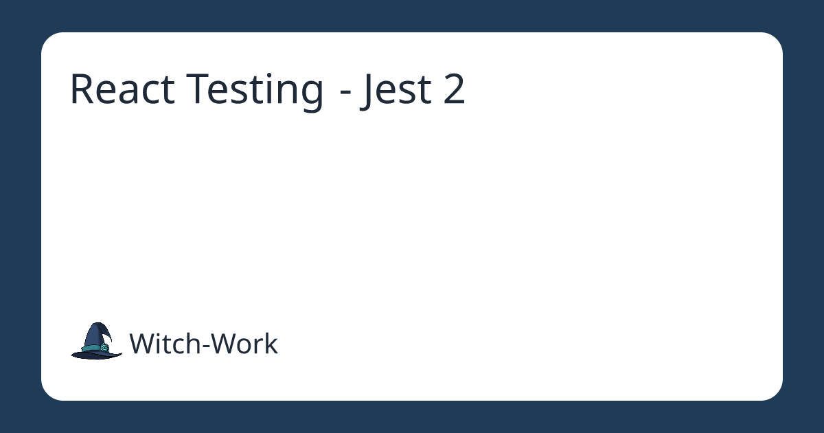 React Testing - Jest 2 사진